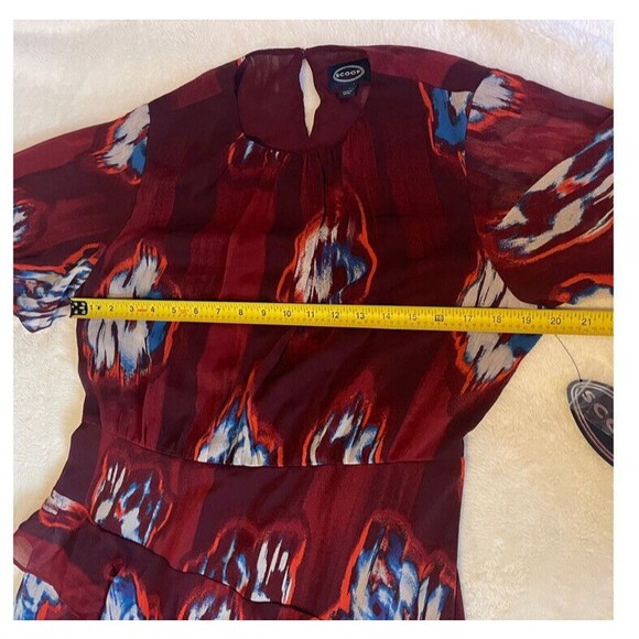Scoop Dress Sz L Large Tiered Ruffle Dress with Flutter Sleeves NWT - Picture 5 of 7